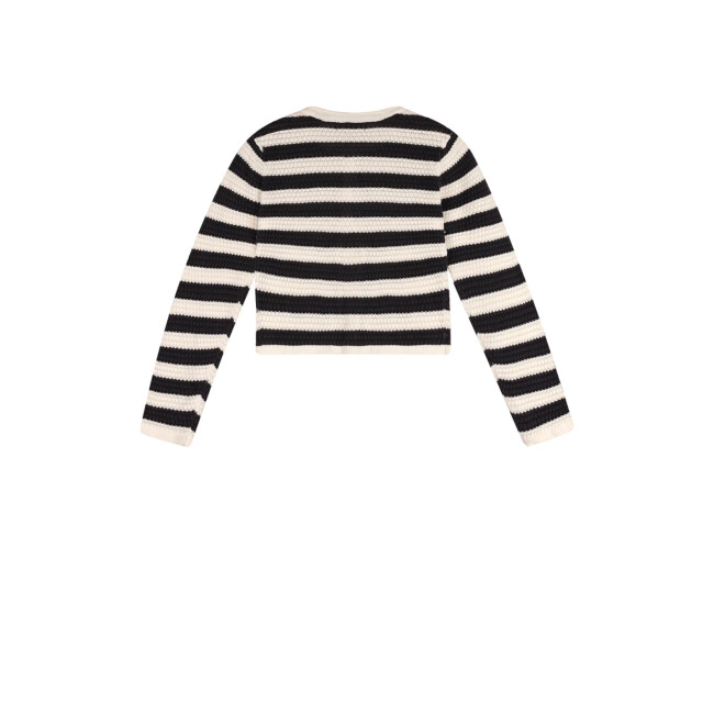 NoNo Zomer vest meisjes wit gebreid, gestreept aiko N502-5303-020 large