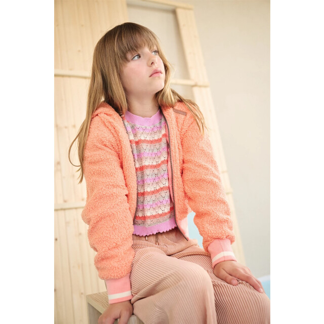 NoNo Zomer sweater meisjes bubblegum crochet gebreid keya N502-5304-272 large