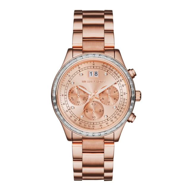 Michael Kors Rose stalen horloge met chronograaf 40mm Michael Kors Rose Goud Stalen Horloge Met Chronograaf 40MM large