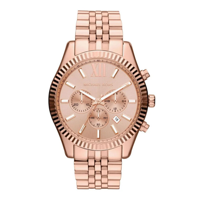 Michael Kors Bronze stalen horloge voor mannen 45mm diameter Michael Kors Bronze Stalen Horloge Voor Mannen 45MM Diameter large