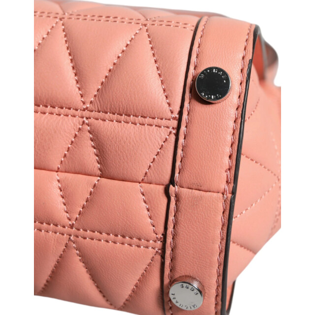 Michael Kors Quilted leren logo crossbody vivianne messenger tas Michael Kors Beige Quilted Leren Logo Crossbody VIVIANNE Messenger Tas large