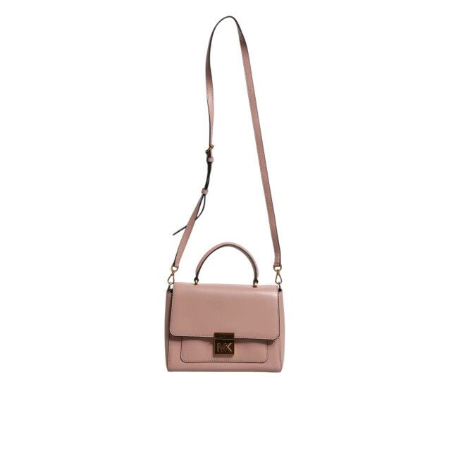 Michael Kors Pink leather logo plaque crossbody mindy tas Michael Kors Pink Leather Logo Plaque Crossbody MINDY Tas large