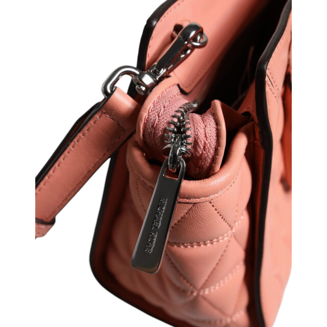 Michael Kors Quilted leren logo crossbody vivianne messenger tas Michael Kors Beige Quilted Leren Logo Crossbody VIVIANNE Messenger Tas large