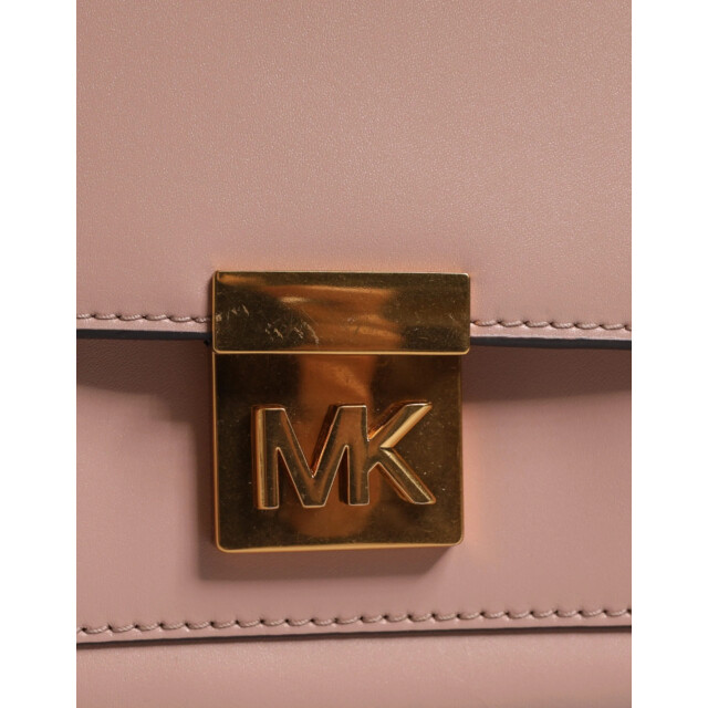 Michael Kors Pink leather logo plaque crossbody mindy tas Michael Kors Pink Leather Logo Plaque Crossbody MINDY Tas large