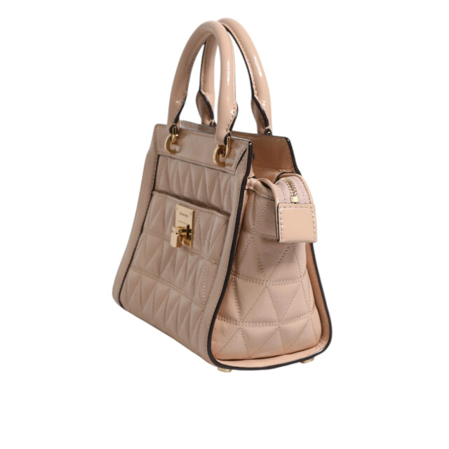 Michael Kors Quilted leren logo crossbody vivianne bag Michael Kors Beige Quilted Leren Logo Crossbody VIVIANNE Bag large