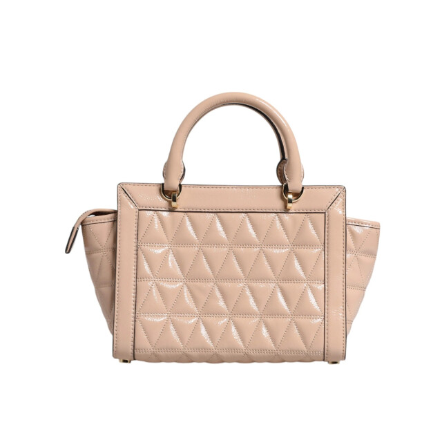 Michael Kors Quilted leren logo crossbody vivianne bag Michael Kors Beige Quilted Leren Logo Crossbody VIVIANNE Bag large