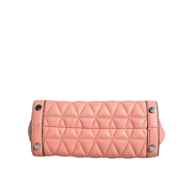 Michael Kors Quilted leren logo crossbody vivianne messenger tas Michael Kors Beige Quilted Leren Logo Crossbody VIVIANNE Messenger Tas large
