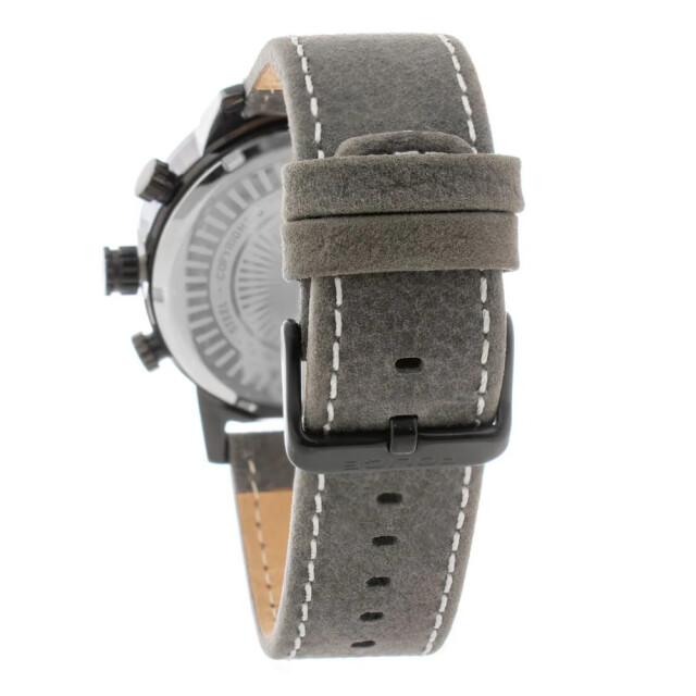 Police Politie leren horloge met blauw wijzerplaat en 5atm waterdichtheid Politie Grijze Leren Horloge met Blauw Wijzerplaat en 5ATM Waterdichtheid large