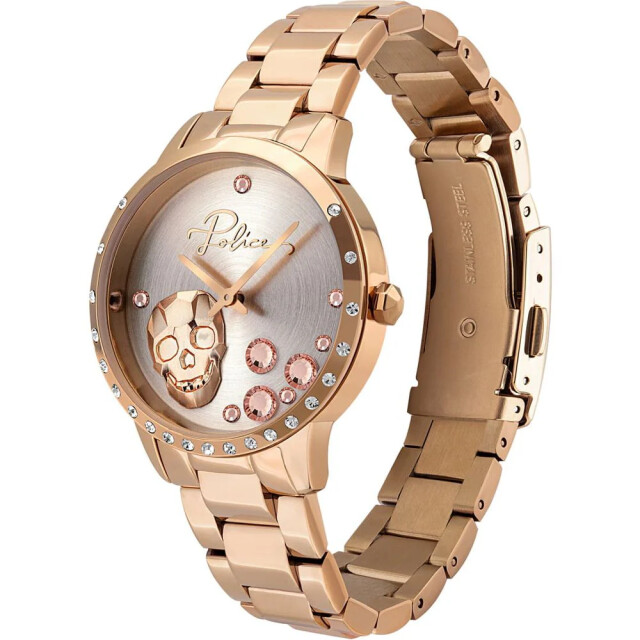 Police Multicolor stalen horloge met roze accenten Police Multicolor Stalen Horloge met Roze Accenten large