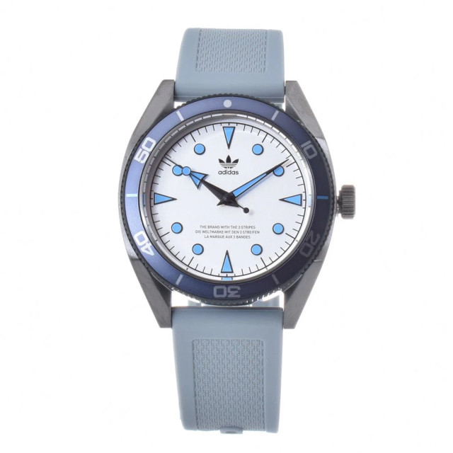 Adidas Silicone horloge stijlvolle edition twee met 5atm waterdichtheid Adidas Grijze Silicone Horloge - Stijlvolle Edition Twee met 5ATM Waterdichtheid large