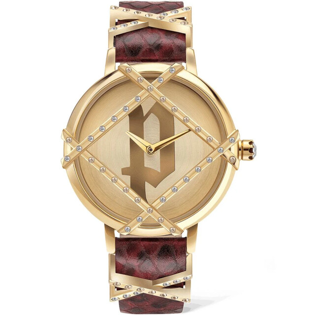 Police Rode leren horloge met stijlvol grijze wijzerplaat Police Rode Leren Horloge met Stijlvol Grijze Wijzerplaat large
