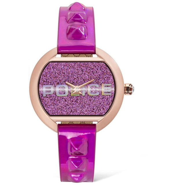 Police Politie multicolor leren horloge met wijzerplaat 36mm Politie Multicolor Leren Horloge met Roze Wijzerplaat 36MM large