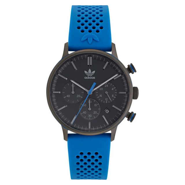 Adidas Rubber horloge met code one chrono functie Adidas Blauwe Rubber Horloge Met Code One Chrono Functie large