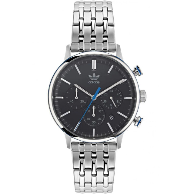 Adidas Rvs horloge met chrono-datum functie Adidas Grijze RVS Horloge Met Chrono-Datum Functie large