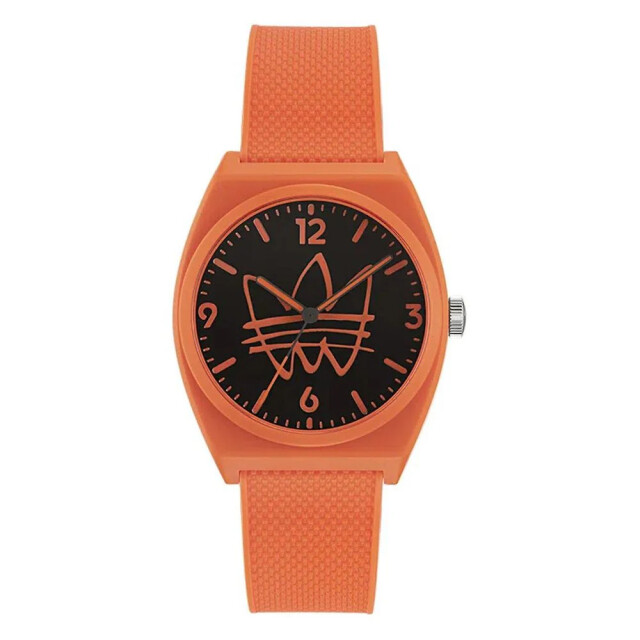 Adidas Siliconen horloge met zwart wijzerplaat 38mm Adidas Oranje Siliconen Horloge met Zwart Wijzerplaat 38MM large