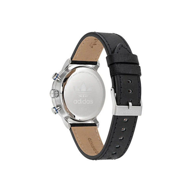 Adidas Leren horloge met chrono functie 40mm Adidas Zwarte Leren Horloge Met Chrono Functie 40MM large