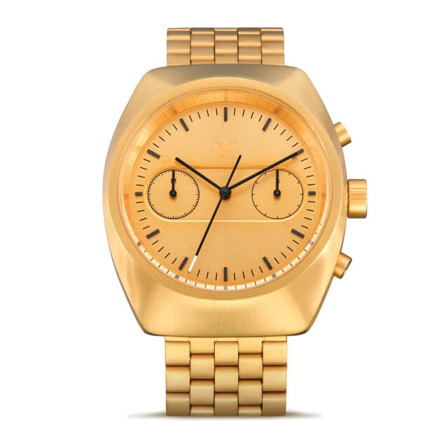 Adidas Rvs horloge met chronograaf functie Adidas Gouden RVS Horloge Met Chronograaf Functie large