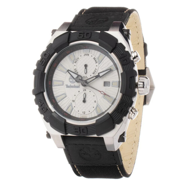 Timberland Leren horloge met datumfunctie 45mm Timberland Zwarte Leren Horloge large