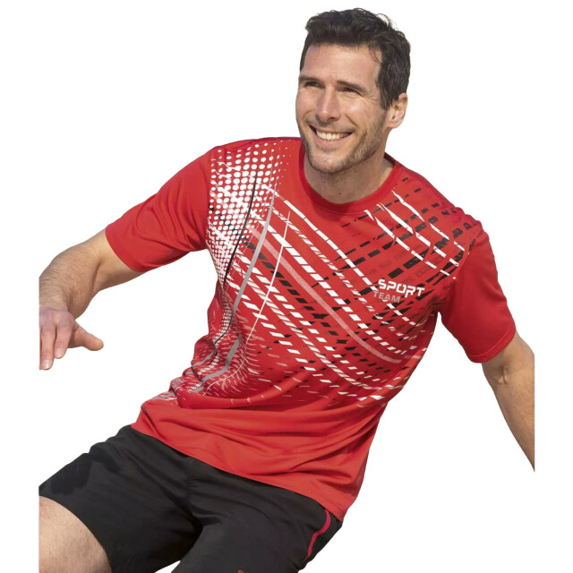 Atlas For Men Heren actief t-shirt (pak van 3) UTAF1367_blackgreencoral large