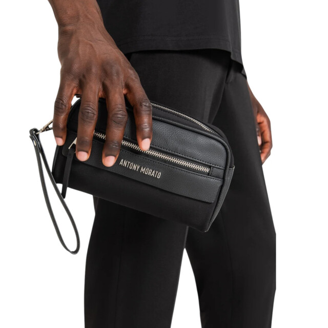 Antony Morato Pouch toilettas Antony Morato Zwart Pouch Toilettas large