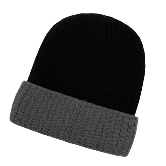 Korntex Tweekleurige muts UTLT925_blackgrey large