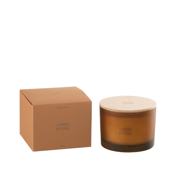 J-Line geurkaars accords essentiels ambre intime-28h 11.5x11.5x10cm 3066135 large