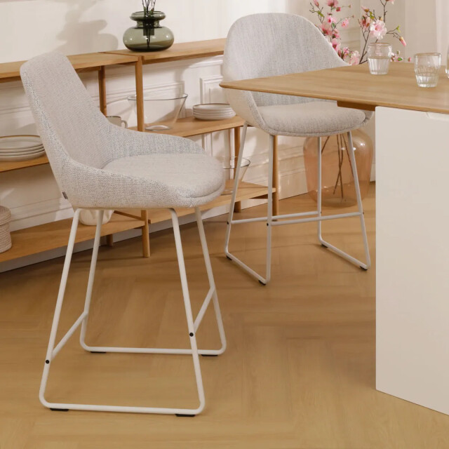 Nolon Nino-isa barkruk gemêleerd wit onderstel 75 cm 3031393 large