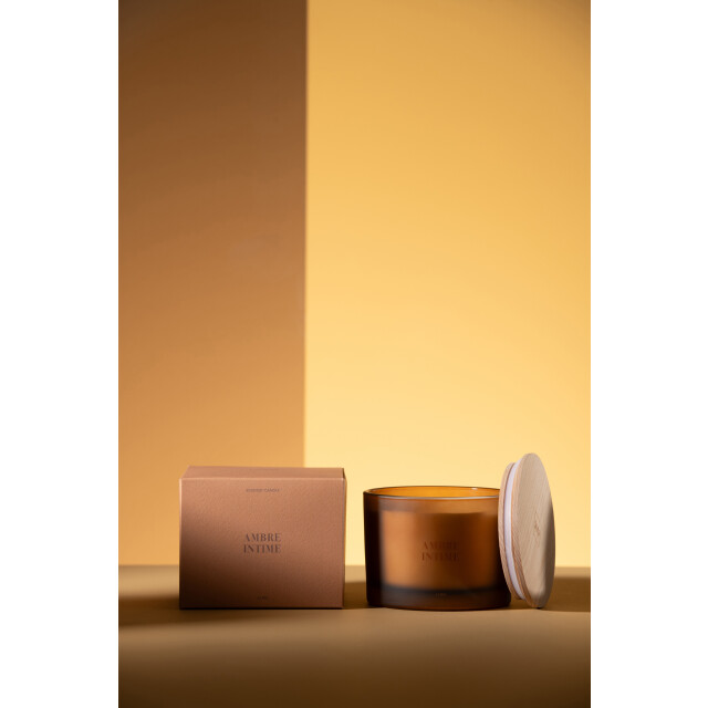 J-Line geurkaars accords essentiels ambre intime-28h 11.5x11.5x10cm 3066135 large