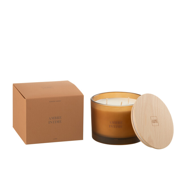 J-Line geurkaars accords essentiels ambre intime-28h 11.5x11.5x10cm 3066135 large