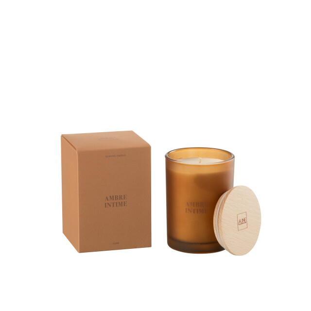 J-Line geurkaars accords essentiels ambre intime-38h 8.5x8.5x12.5cm 3066134 large