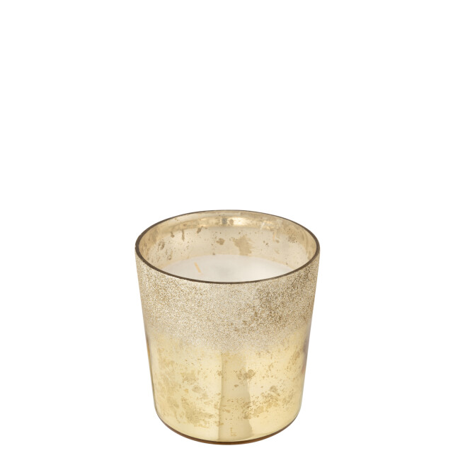 J-Line geurkaars m-chic glas goud medium 15.5x15.5x15.5cm 3066094 large