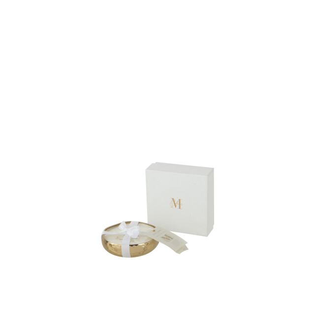 J-Line geurkaars m-chic metaal goud small-18u 12.5x12.5x3.5cm 3066117 large