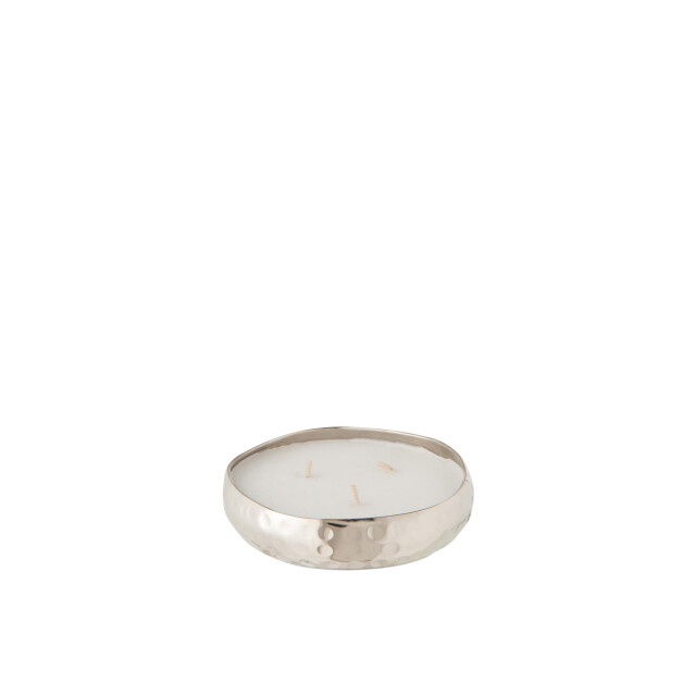 J-Line geurkaars m-chic metaal zilver small-18u 12x12x3.5cm 3066118 large