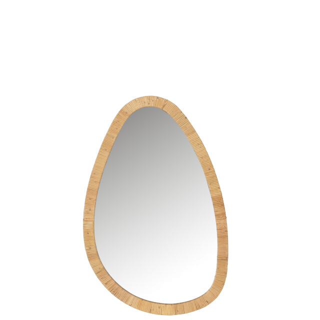 J-Line spiegel paille rotan/glas natuur medium 46x3x70cm 3009239 large