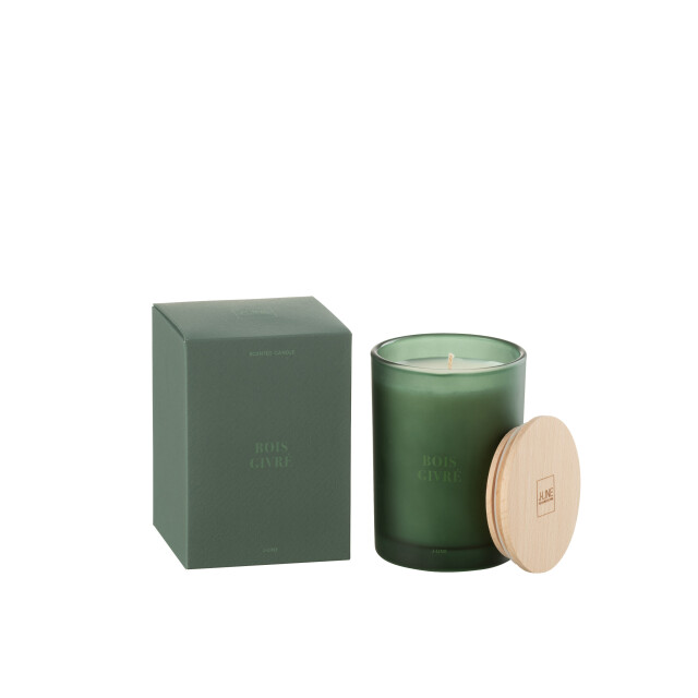 J-Line geurkaars accords essentiels bois givré-38h 8.5x8.5x12.5cm 3066136 large