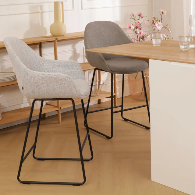 Nolon Nino-mae barkruk gemêleerd zwart onderstel 75 cm 3031382 large