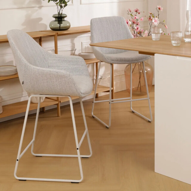 Nolon Nino-mae barkruk gemêleerd wit onderstel 75 cm 3031381 large