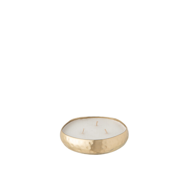 J-Line geurkaars m-chic metaal goud small-18u 12.5x12.5x3.5cm 3066117 large