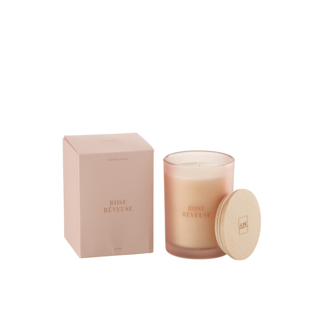 J-Line geurkaars accords essentiels rose rêveuse-38h 8.5x8.5x12.5cm 3066128 large