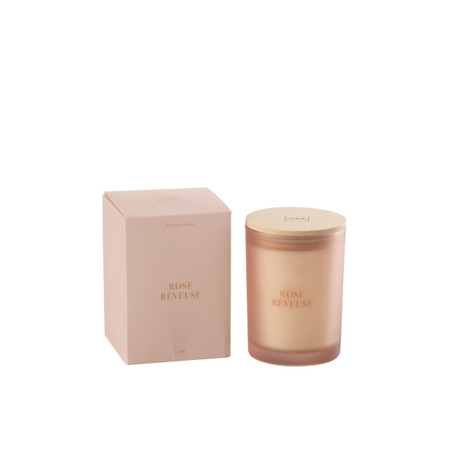 J-Line geurkaars accords essentiels rose rêveuse-38h 8.5x8.5x12.5cm 3066128 large
