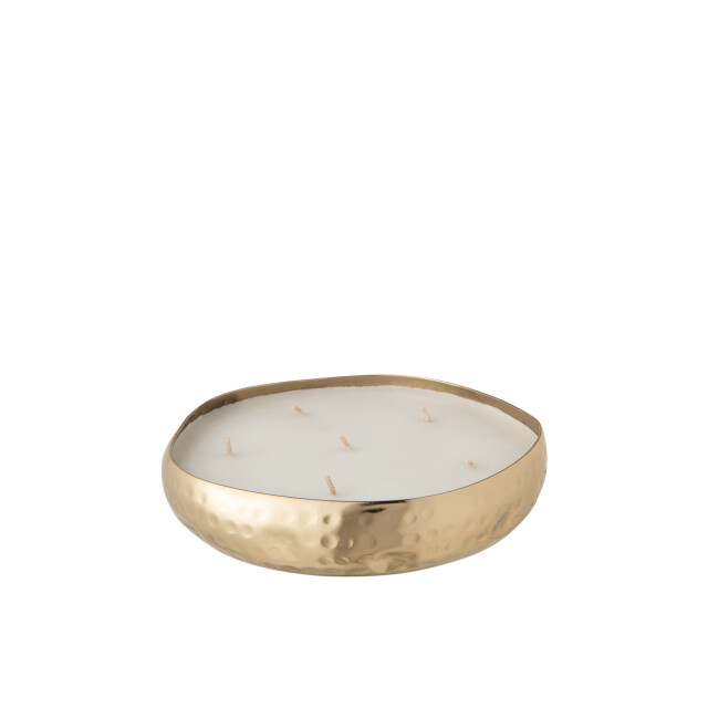 J-Line geurkaars m-chic metaal goud medium-21u 19x19x4.5cm 3066088 large