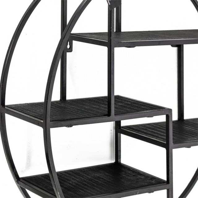 Vtw Living Wandrek metaal wandplank mangohout wandkast wandrek industrieel 3065069 large