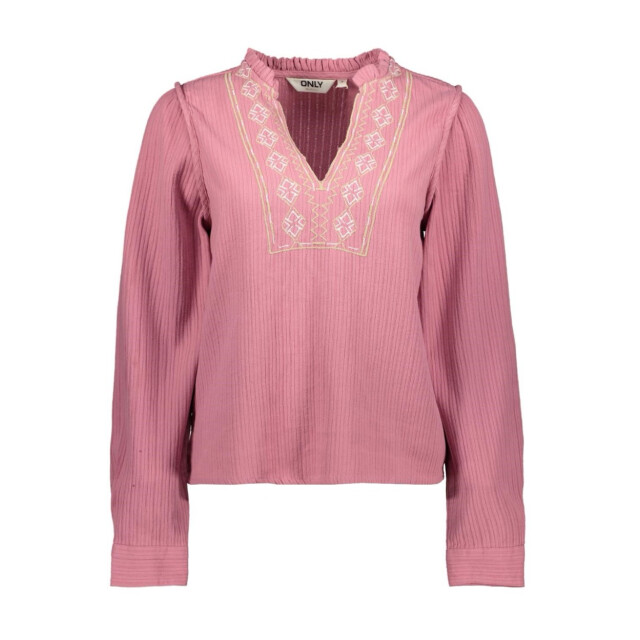 Only Onlemma ls detail v-neck top wvn cs fuchsia 4389.56.0005 large