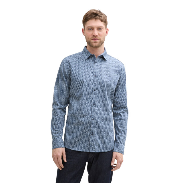 Tom Tailor Fitted printed stretch shirt dessin 5309.39.0238 large