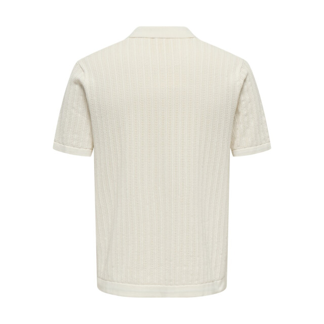 Only & Sons Onsmoon reg 12 ss polo knit off-white 5369.02.0007 large