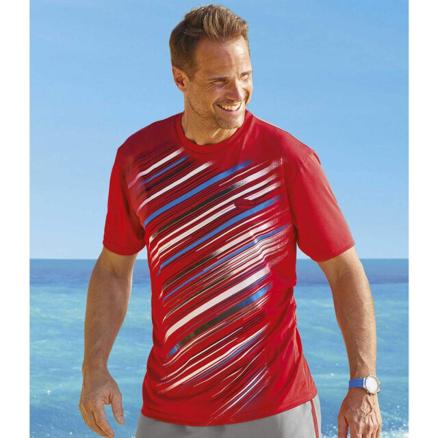Atlas For Men Heren sport t-shirt (pak van 3) UTAF657_redwhiteblue large
