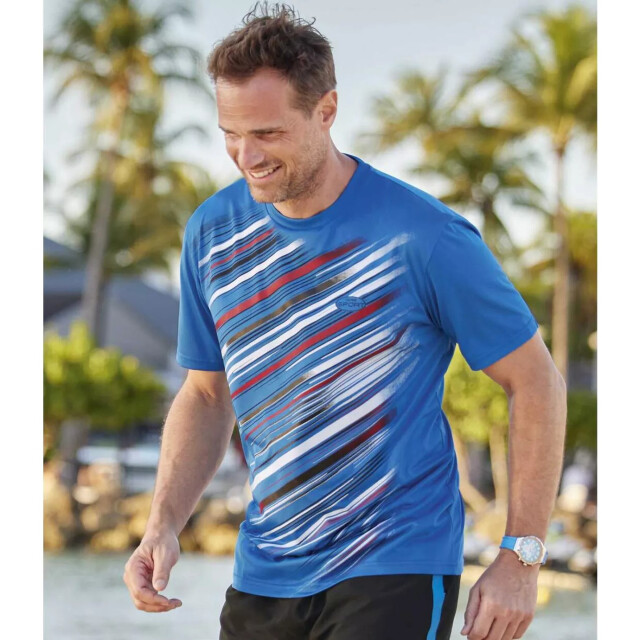 Atlas For Men Heren sport t-shirt (pak van 3) UTAF657_redwhiteblue large