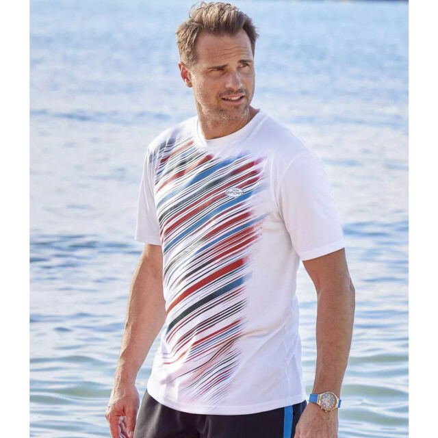 Atlas For Men Heren sport t-shirt (pak van 3) UTAF657_redwhiteblue large