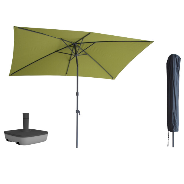 Kopu ® sevilla parasol rechthoek 200x300 cm met hoes en voet olijf 2938547 large