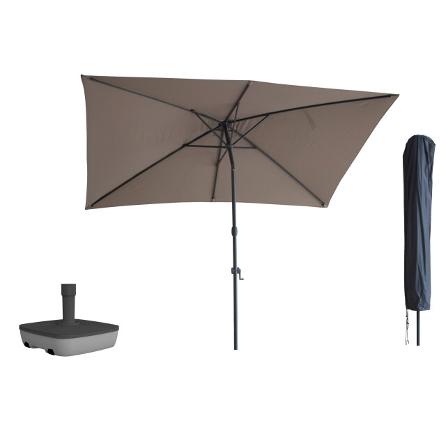 Kopu ® sevilla parasol rechthoek 200x300 cm met hoes en voet balkonparasol 2938548 large